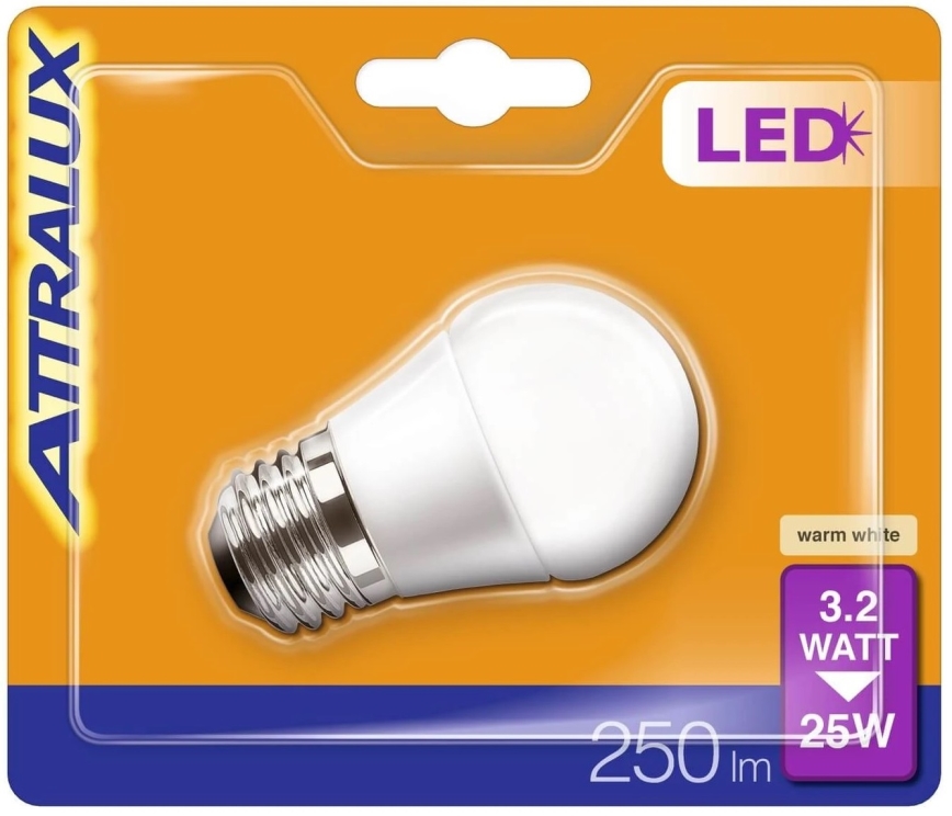 Ampoule LED P45 E27/3,2W/230V 2700K - Attralux