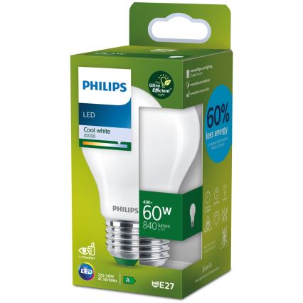 Ampoule LED Philips A60 E27/4W/230V 4000K