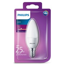 Ampoule LED Philips E14/4W/230V - CANDLE blanc de lait
