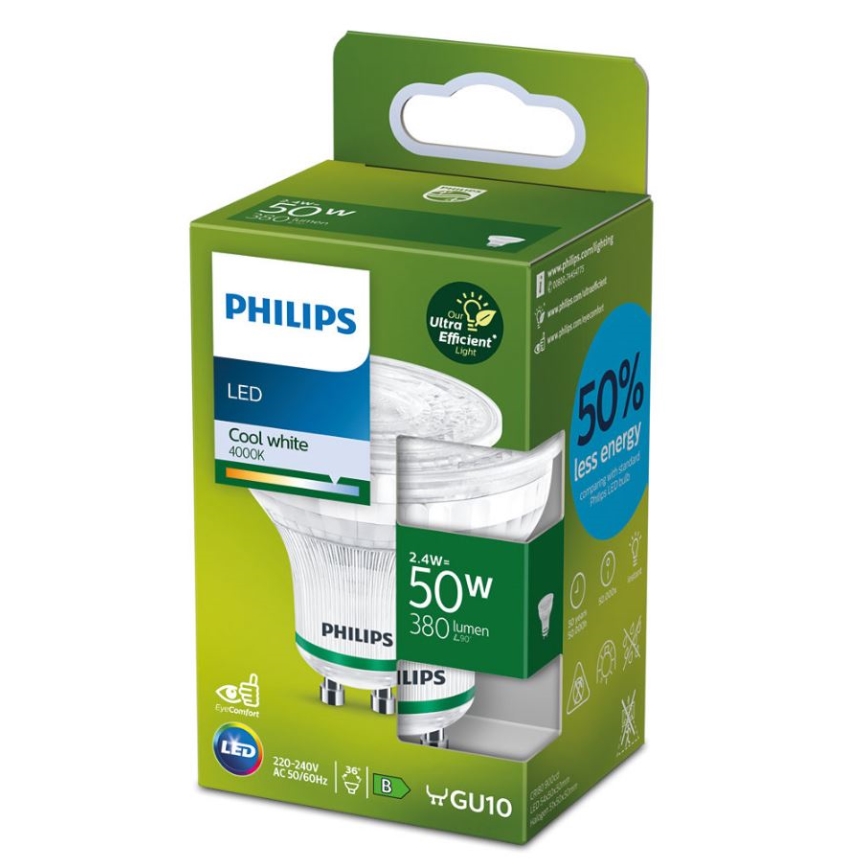 Ampoule LED Philips GU10/2,4W/230V 4000K