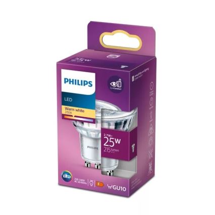 Ampoule LED Philips PAR16 GU10/2,7W/230V 2700K