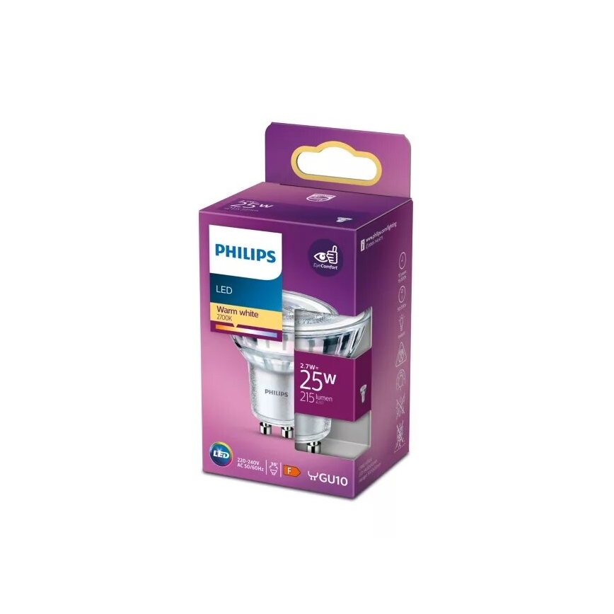 Ampoule LED Philips PAR16 GU10/2,7W/230V 2700K