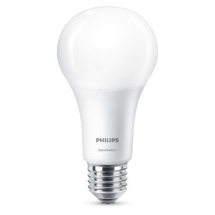 Ampoule LED Philips SCENE SWITCH A67 E27/14W/230V 2200K-2700K