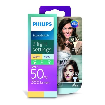 Ampoule LED Philips SCENE SWITCH GU10/5W/230V 2700K/4000K