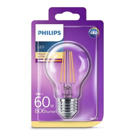 Ampoule LED Philips VINTAGE A60 E27/7W/230V 2700K