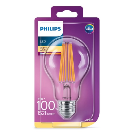 Ampoule LED Philips VINTAGE A70 E27/11W/230V 2700K
