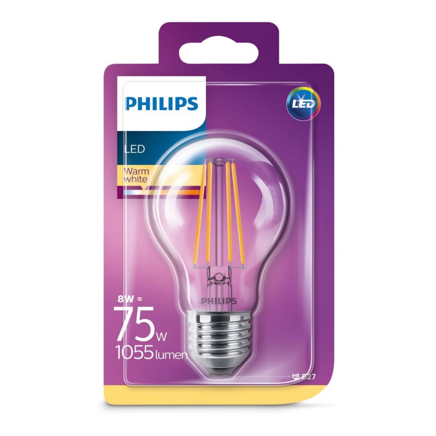 Ampoule LED Philips VINTAGE E27/8W/230V 2700K