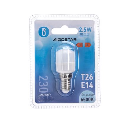 Ampoule LED pour frigo T26 E14/2,5W/230V 6500K - Aigostar