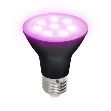 Ampoule LED pour la croissance des plantes PLANTY E27/7W/230V 1200K noir