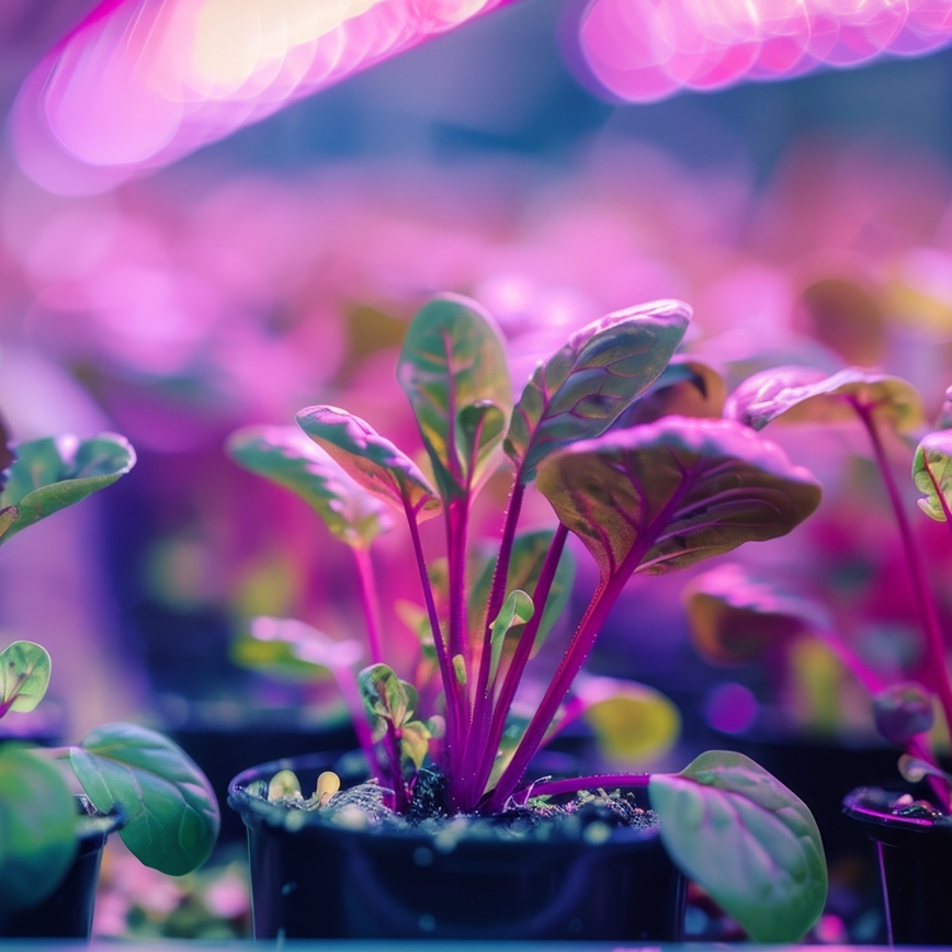 Ampoule LED pour la croissance des plantes PLANTY E27/9W/230V 1200K noir
