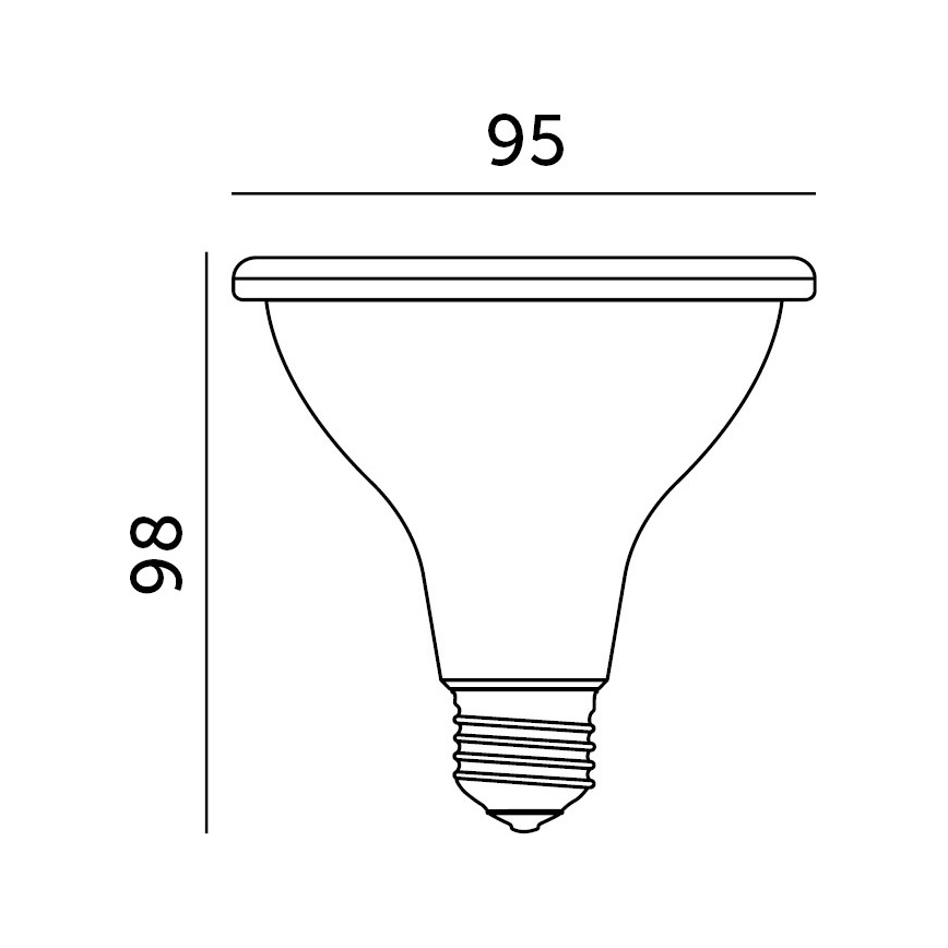 Ampoule LED pour la croissance des plantes PLANTY E27/9W/230V 1200K noir
