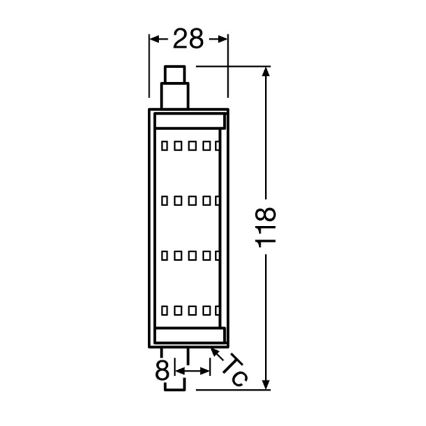 Ampoule LED R7s/13W/230V 2700K 118 mm