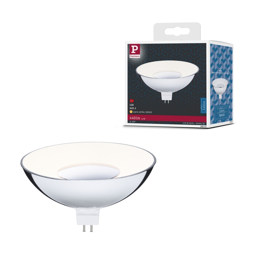 Ampoule LED réflecteur GU5,3/4,9W/12V 3000K - Paulmann 28802