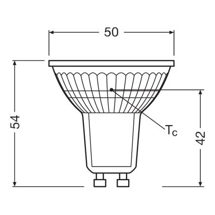 Ampoule LED réflecteur PAR16 GU10/4,3W/230V 2700K 36° - Ledvance