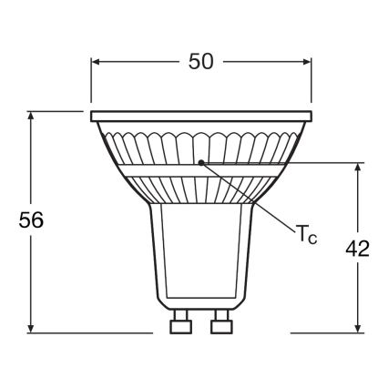 Ampoule LED réflecteur PAR16 GU10/4,3W/230V 4000K 120° - Ledvance