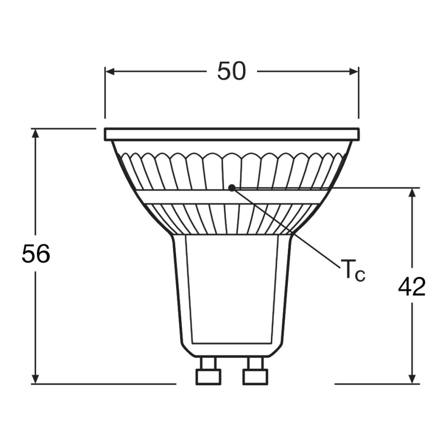 Ampoule LED réflecteur PAR16 GU10/4,3W/230V 4000K 120° - Ledvance