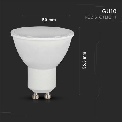 Ampoule LED RGB à intensité variable GU10/4,8W/230V 3000K + télécommande