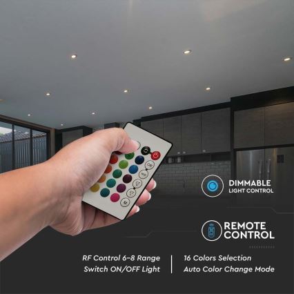 Ampoule LED RGB à intensité variable P45 E14/4,8W/230V 3000K + télécommande