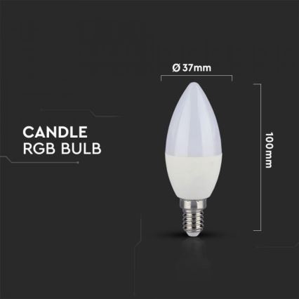 Ampoule LED RGB dimmable E14/3,5W/230V 6400K + télécommande