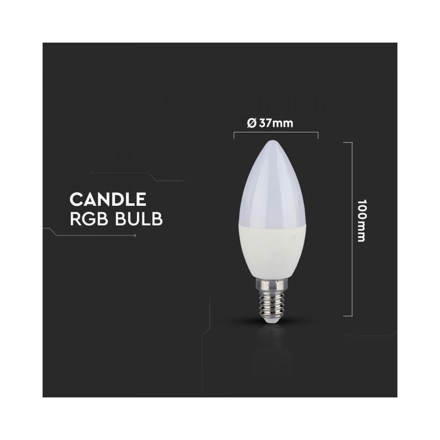 Ampoule LED RGB dimmable E14/3,5W/230V 6400K + télécommande