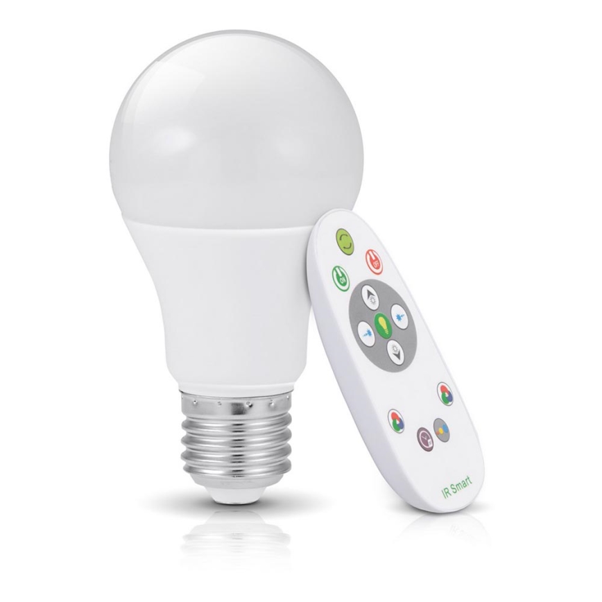 Ampoule LED RGB GS à intensité variable avec télécommande E27/7W/230V 3000-6500K