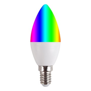 Ampoule LED RGBW dimmable E14/5,5W/230V 3000-6500K Wi-Fi Tuya