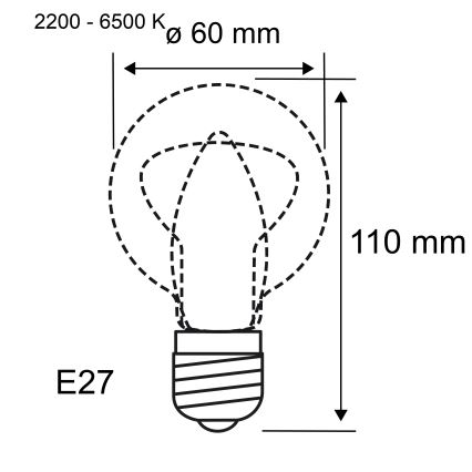 Ampoule LED RGBW dimmable FILAMENT E27/6,3W/230V 2200-6500K - Paulmann 29156