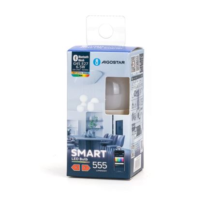 Ampoule à intensité variable LED RGBW G45 E27/6,5W/230V 2700-6500K - Aigostar