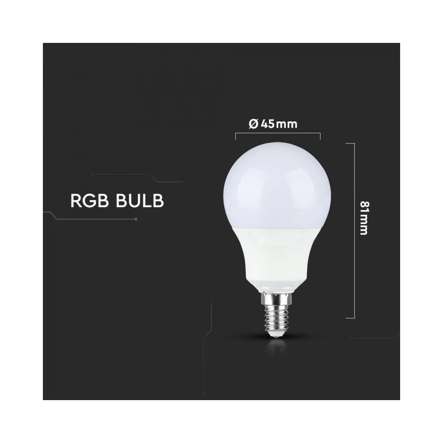 Ampoule LED RVB à intensité variable E14/3,5W/230V 4000K + télécommande