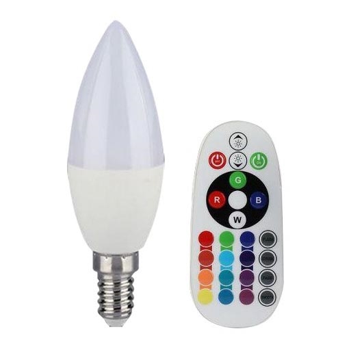 Ampoule LED RVB à intensité variable E14/3,5W/230V 6400K + télécommande