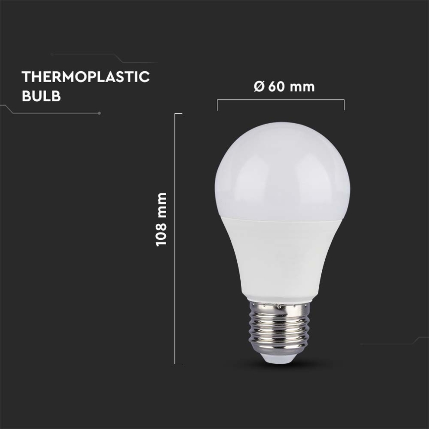 Ampoule LED SAMSUNG CHIP A60 E27/8,5W/230V 4000K