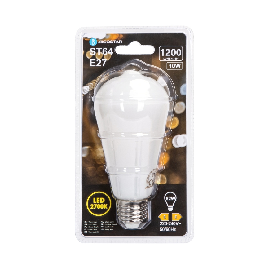 Ampoule LED ST64 E27/10W/230V 2700K - Aigostar