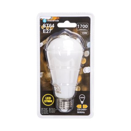 Ampoule LED ST64 E27/15W/230V 2700K - Aigostar