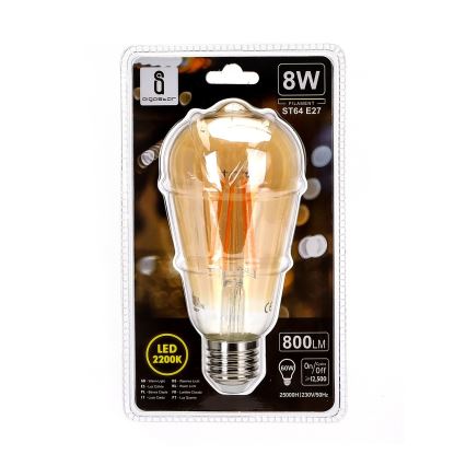 ampoule LED ST64 E27/8W/230V 2200K - Aigostar