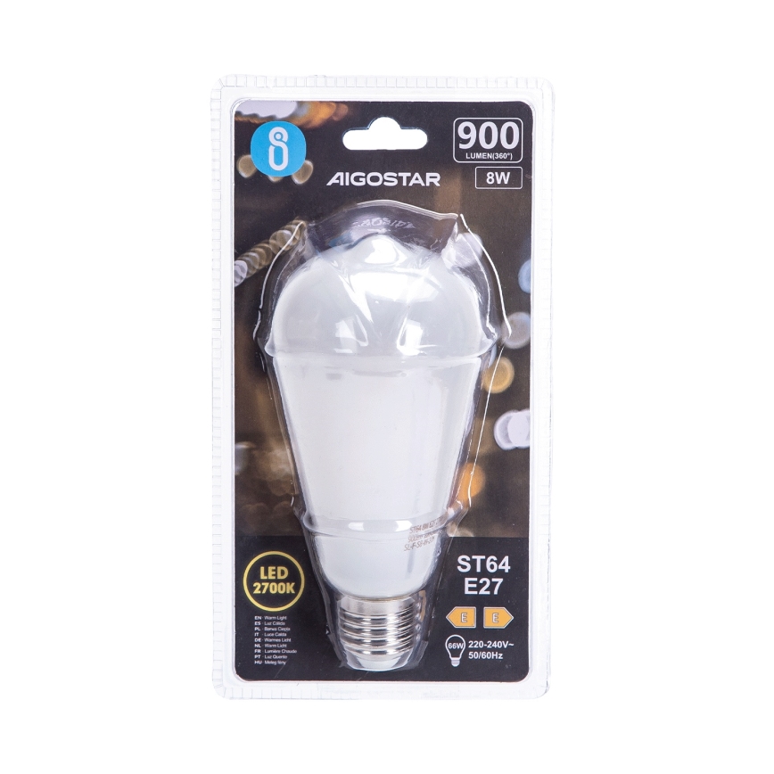 Ampoule LED ST64 E27/8W/230V 2700K - Aigostar