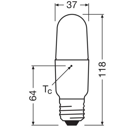 Ampoule LED STICK E27/8,5W/230V 4000K - Osram