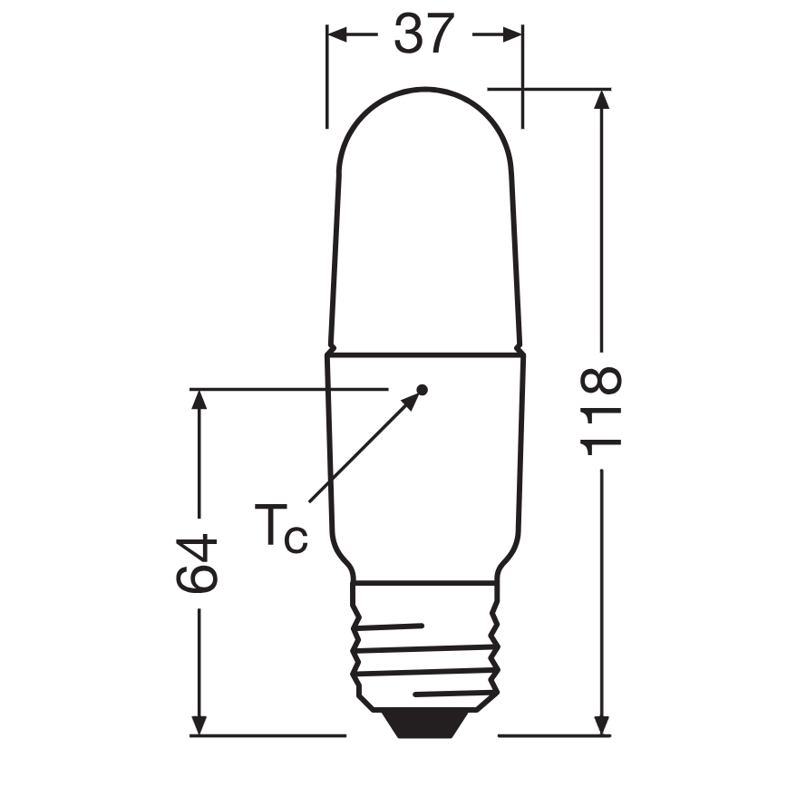 Ampoule LED STICK E27/8,5W/230V 4000K - Osram
