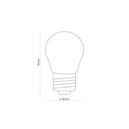 Ampoule LED transparente G45 E27/4,5W/230V 2200K