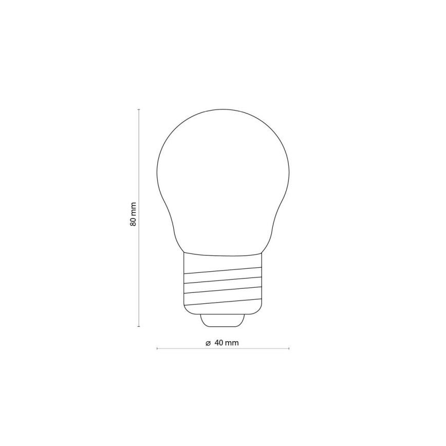 Ampoule LED transparente G45 E27/4,5W/230V 2200K