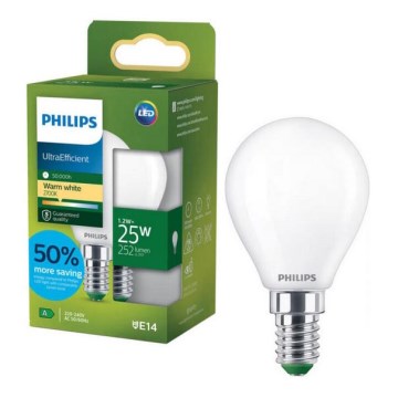 Ampoule LED ULTRAEFFICIENT Philips P45 E14/1,2W/230V 2700K