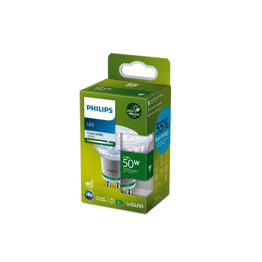 Ampoule LED ULTRAEFFICIENT Philips PAR16 GU10/2,1W/230V 4000K