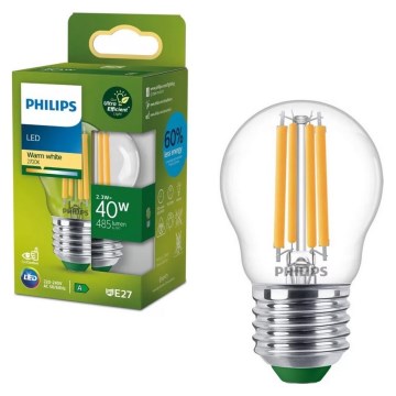Ampoule LED ULTRAEFFICIENT VINTAGE Philips P45 E27/2,3W/230V 2700K