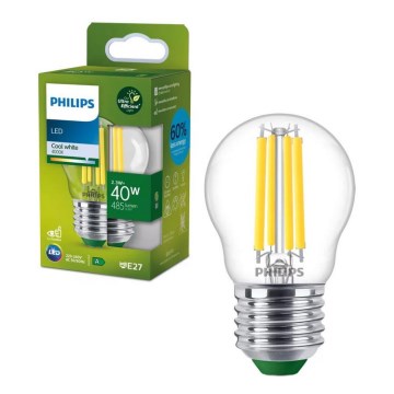 Ampoule LED ULTRAEFFICIENT VINTAGE Philips P45 E27/2,3W/230V 4000K