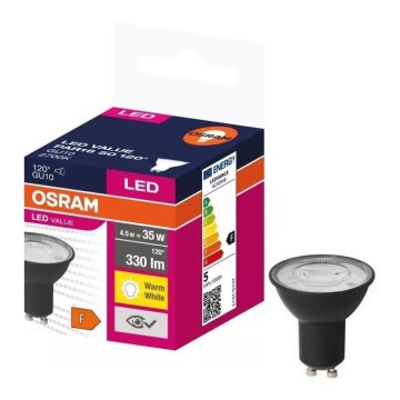Ampoule LED VALUE PAR16 GU10/4,5W/230V 2700K 120° noir - Osram