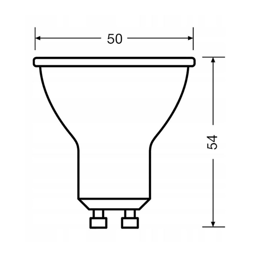 Ampoule LED VALUE PAR16 GU10/6,9W/230V 2700K 120° noir - Ledvance
