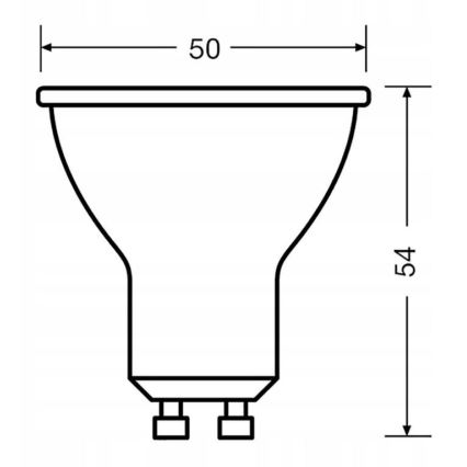 Ampoule LED VALUE PAR16 GU10/6,9W/230V 2700K 36° noir - Osram