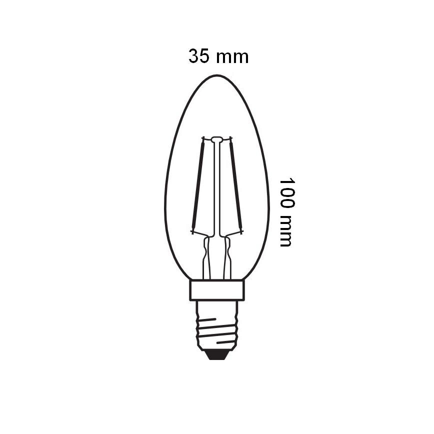 Ampoule LED VINTAGE à filament E14/2,5W/230V 2400K - Osram