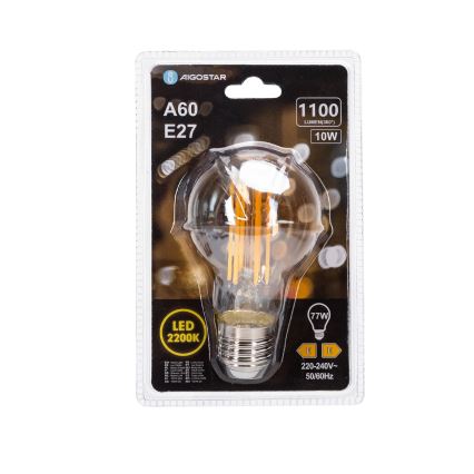 Ampoule LED VINTAGE A60 E27/10W/230V 2200K - Aigostar