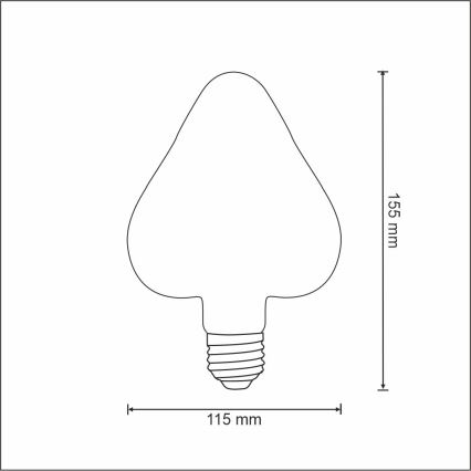 Ampoule LED VINTAGE AMBER E27/2,5W/230V 2000K