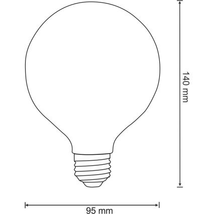 Ampoule LED VINTAGE AMBER G95 E27/4W/230V 2700K